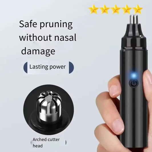 Low-Noise Electric Nose & Ear Hair Trimmer – Unisex High-Torque