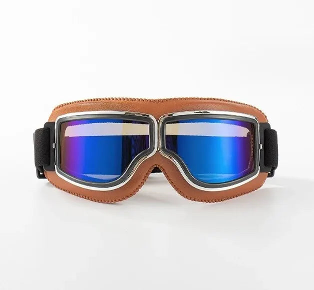Retro Folding Motorcycle Goggles — Windproof Helmet Glasses