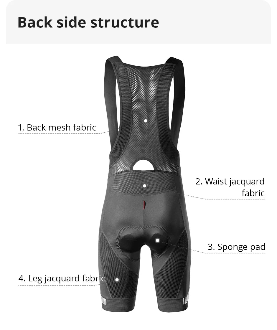 Men Pro Cycling Bib Shorts — 3D Padded, Summer