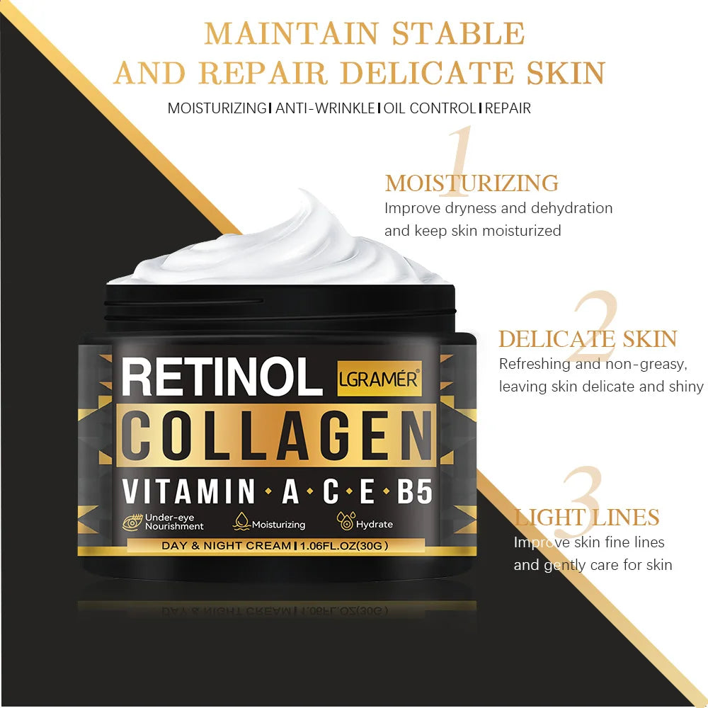 Men's Retinol & Collagen Face Cream – Anti-Wrinkle, Firming & Hydrating Skincare
