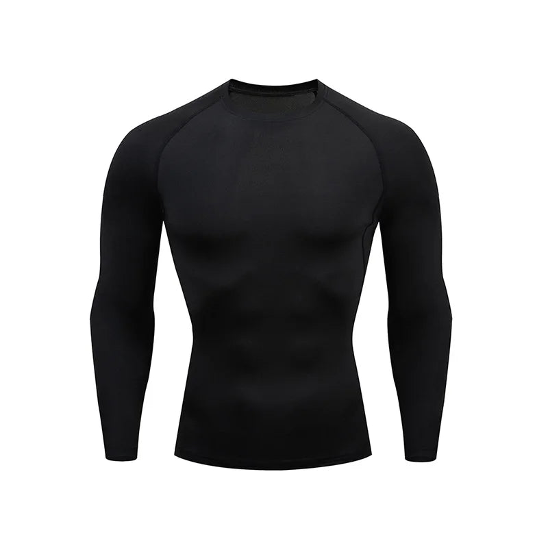 Men’s Compression Training Shirt – Long Sleeve, Fast Dry, Tight Fit