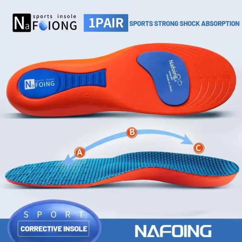 Sport Orthopedic Insoles EVA – Shock Absorbing, Arch Support, Breathable for Men