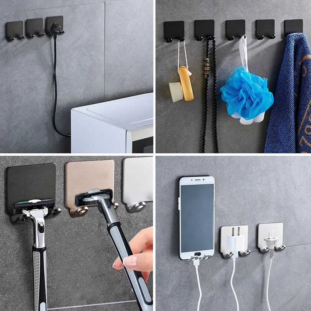 Punch-Free Razor Holder – Wall-Mounted Shaver Storage Hook for Bathroom