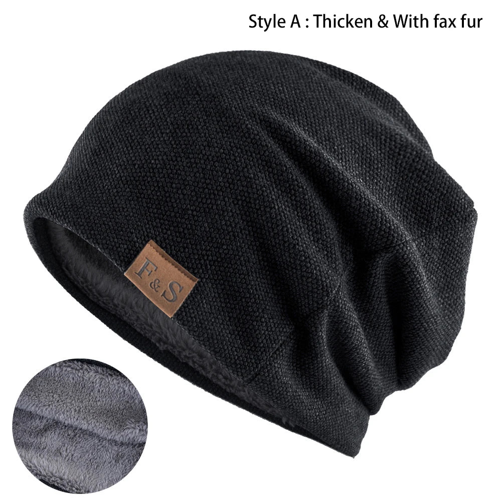 Warm Ribbed Knit Beanie – Unisex Solid Color