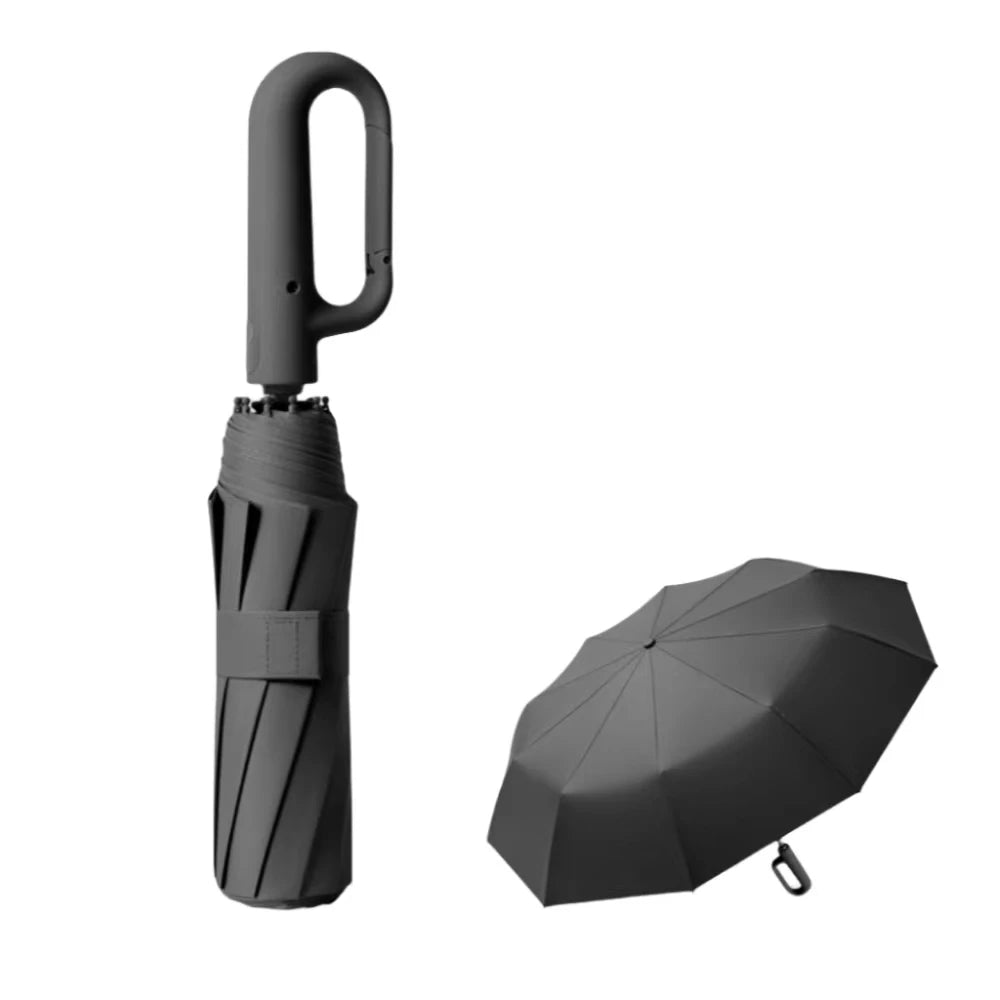 Compact Windproof Automatic Folding Umbrella – Double-Layer, One-Hand Open/Close