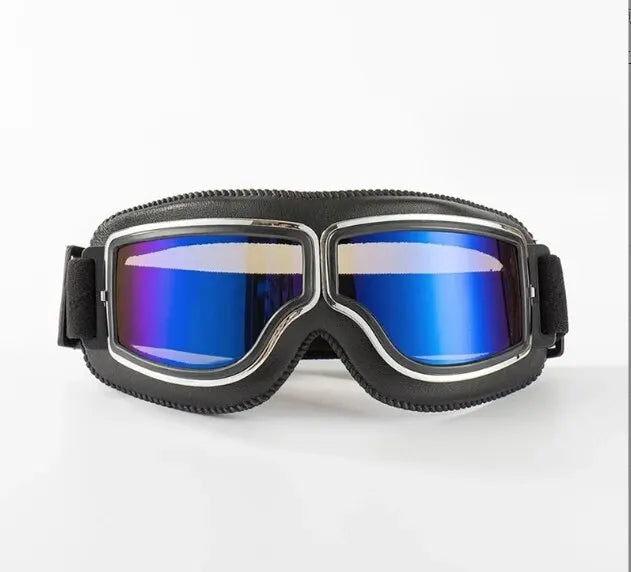 Retro Folding Motorcycle Goggles — Windproof Helmet Glasses