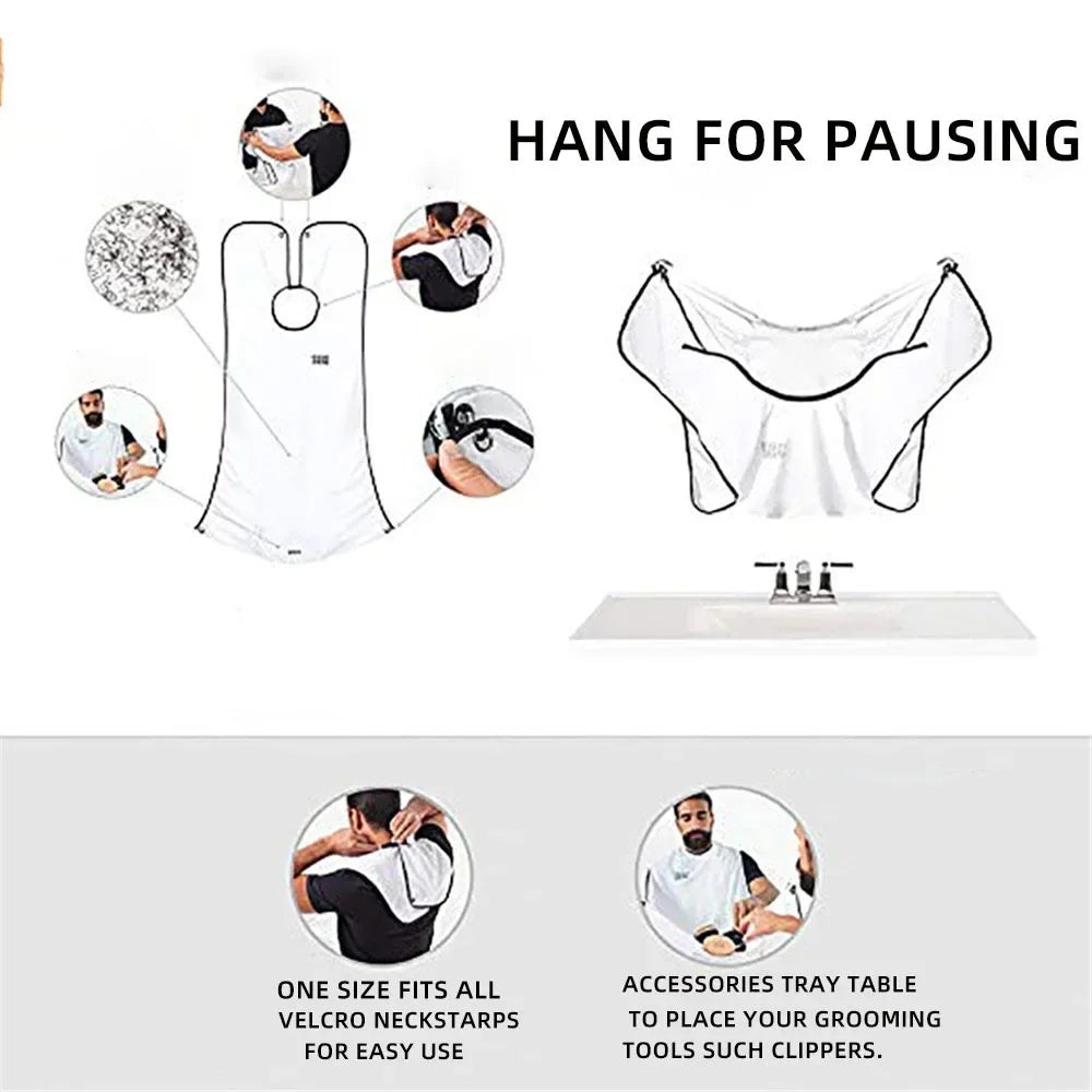 Beard Catcher Apron – Mantieni il Bagno Pulito Durante la Rasatura