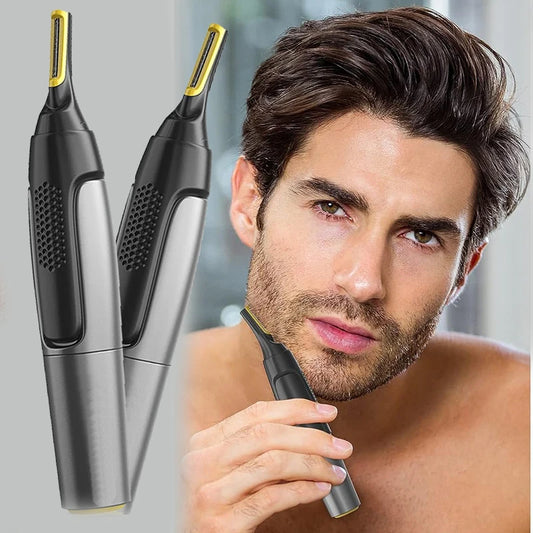 Electric Nose & Ear Hair Trimmer — Waterproof Portable Groomer