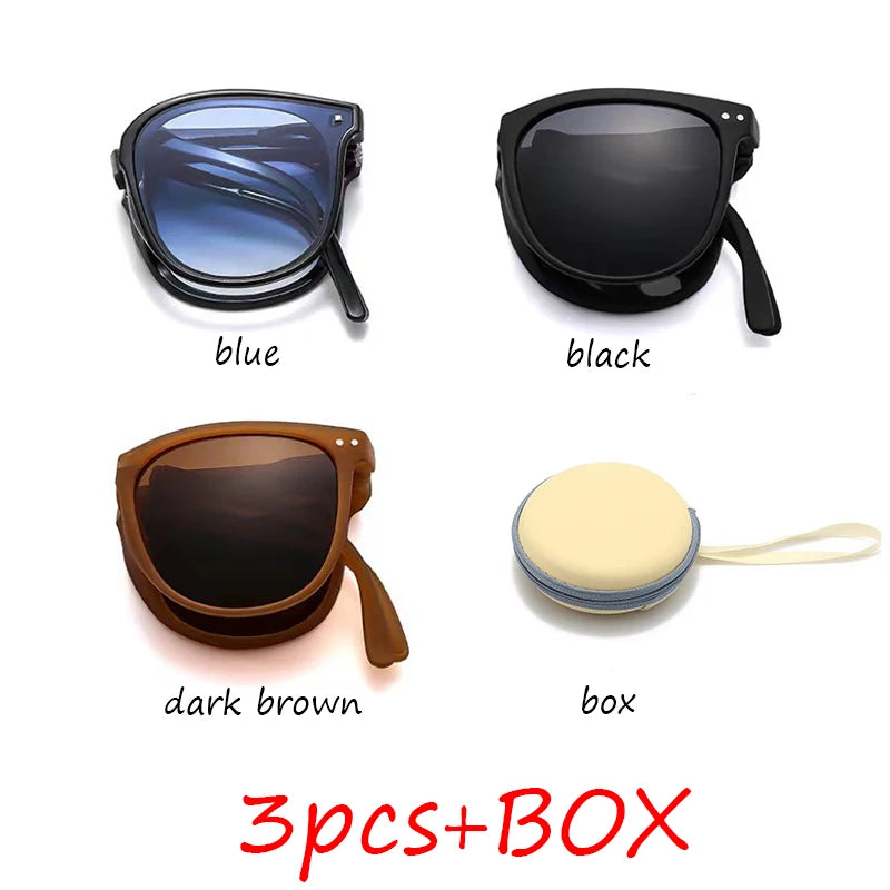Unisex Folding Sunglasses – UV400 Ultra-Light Portable Shades