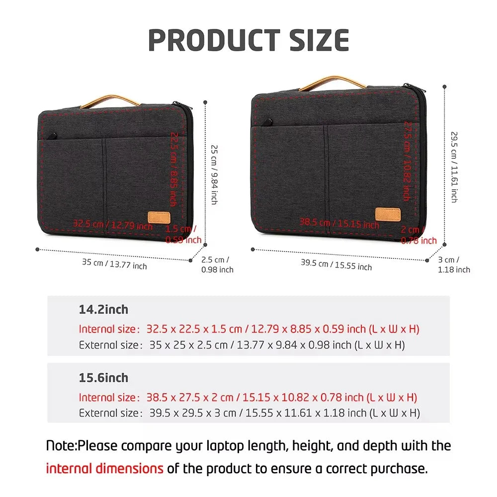 Shockproof Laptop Sleeve Bag (14–15.6") – Business Travel Notebook Case