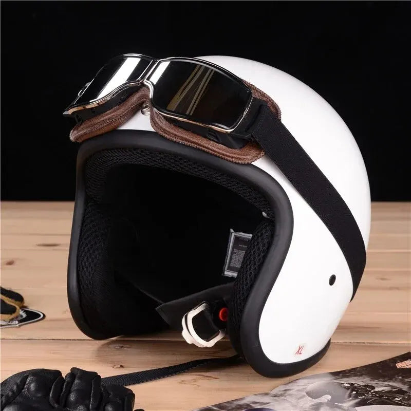 Retro Folding Motorcycle Goggles — Windproof Helmet Glasses