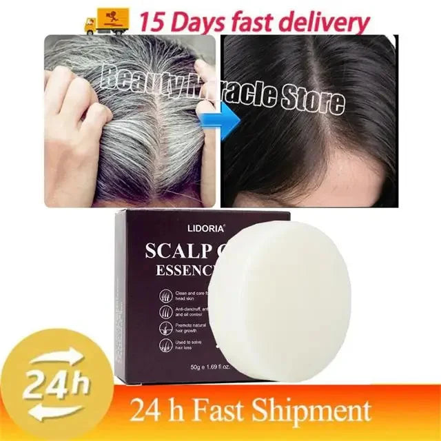Gray-to-Black Hair Treatment Serum & Shampoo Bar