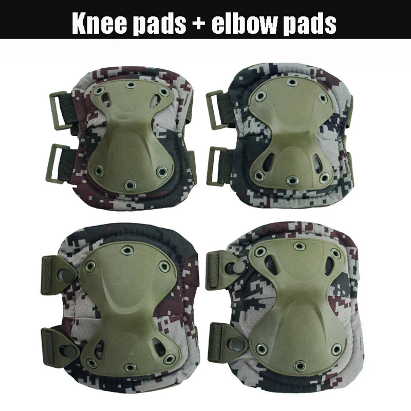 Unisex Camo Knee & Elbow Pads — Impact Protection Set
