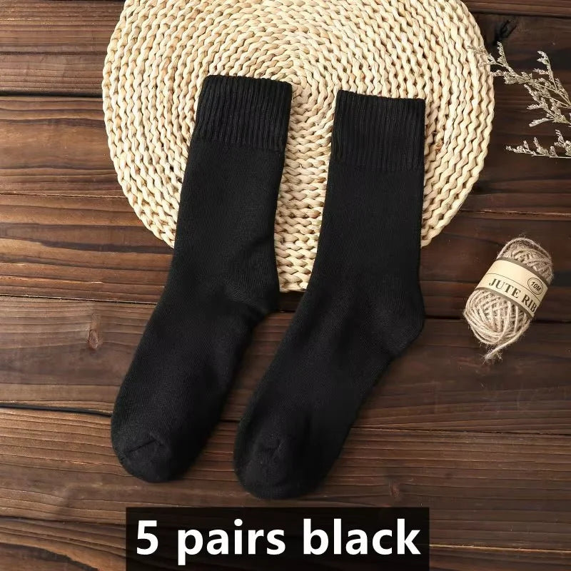 Men’s Thick Wool-Blend Winter Socks – Vintage Boot Socks (Double-Layer)