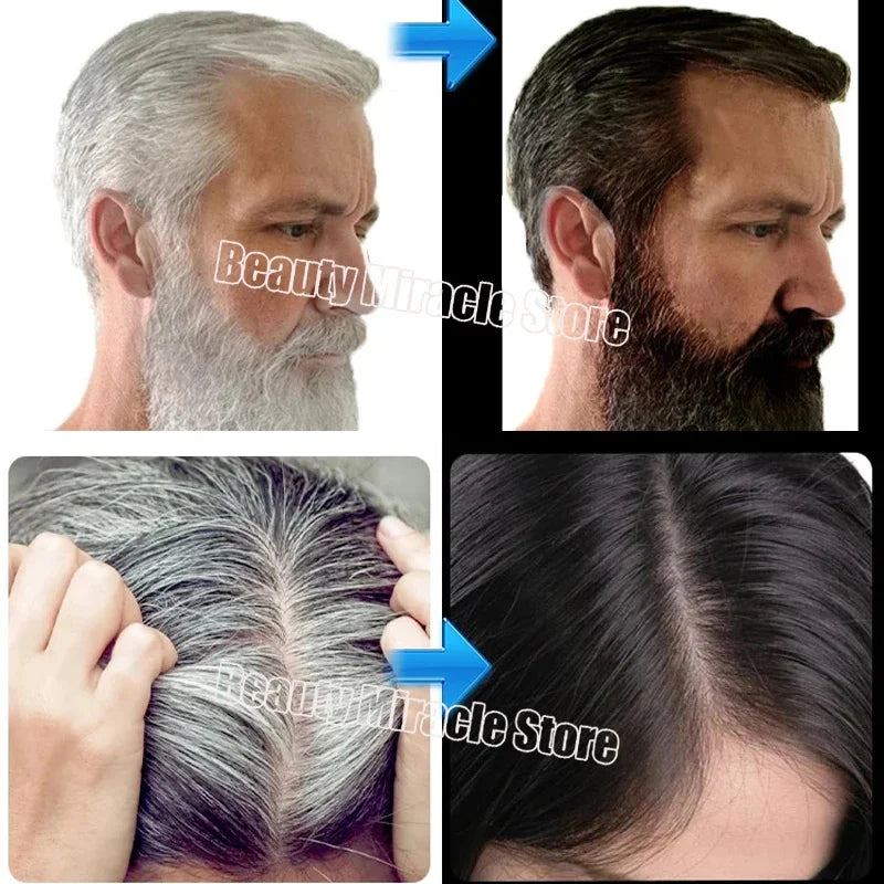 Gray-to-Black Hair Treatment Serum & Shampoo Bar
