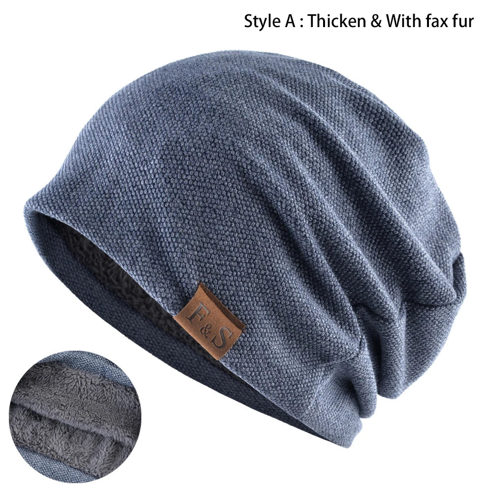 Warm Ribbed Knit Beanie – Unisex Solid Color