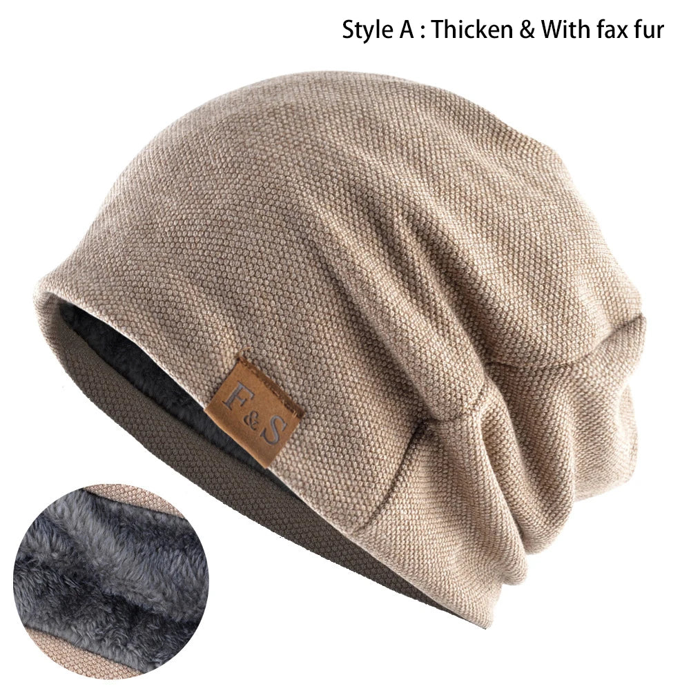 Warm Ribbed Knit Beanie – Unisex Solid Color