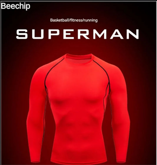 Men’s Compression Training Shirt – Long Sleeve, Fast Dry, Tight Fit