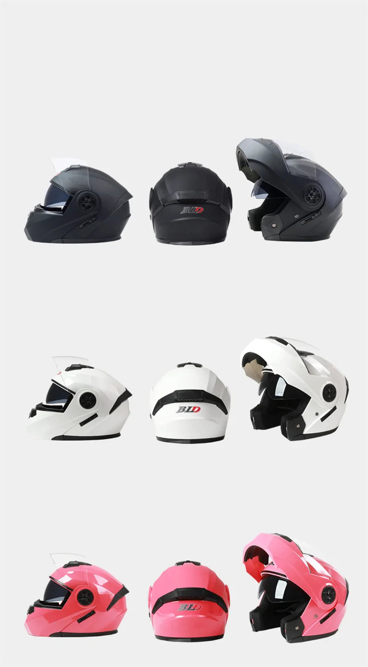 Modular Dual-Visor Motorcycle Helmet – Flip-Up Full Face (Unisex)