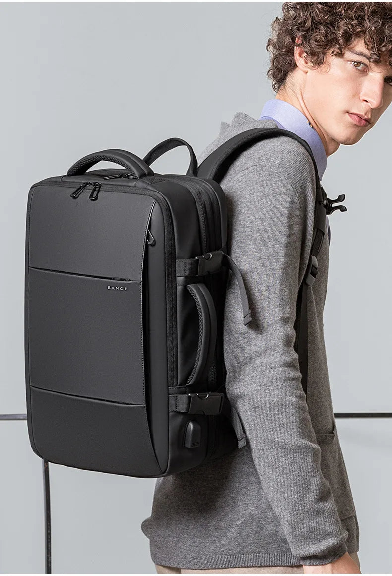 BANGE Expandable Men’s Laptop Backpack — Waterproof 17.3"