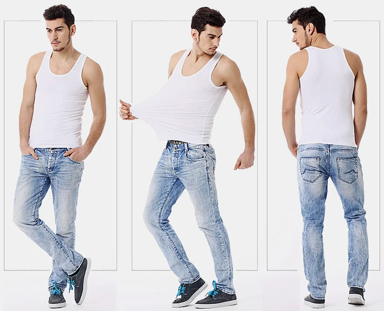 Men’s Solid Color Cotton Vest – Slim Fit Four Seasons Sports & Casual Tank