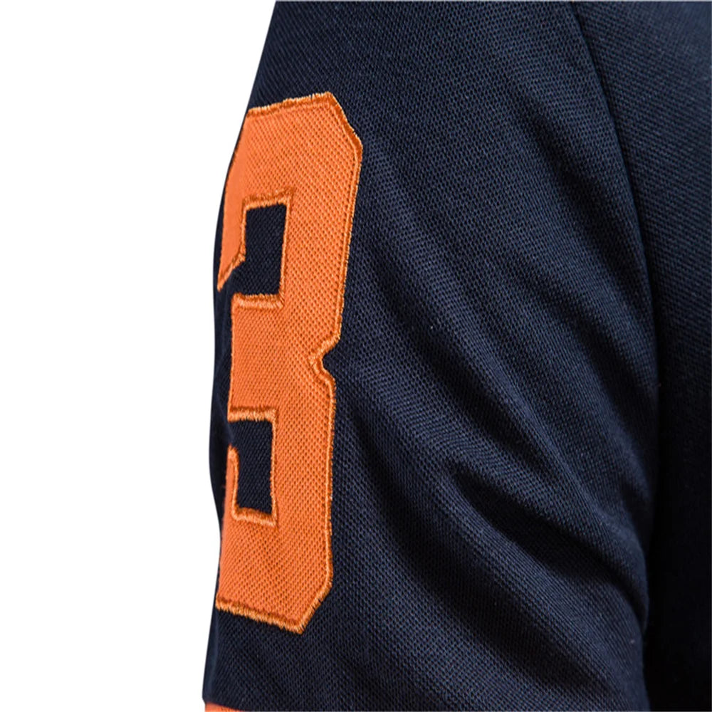 Men’s Embroidered Giraffe Polo Shirt — Summer Short Sleeve