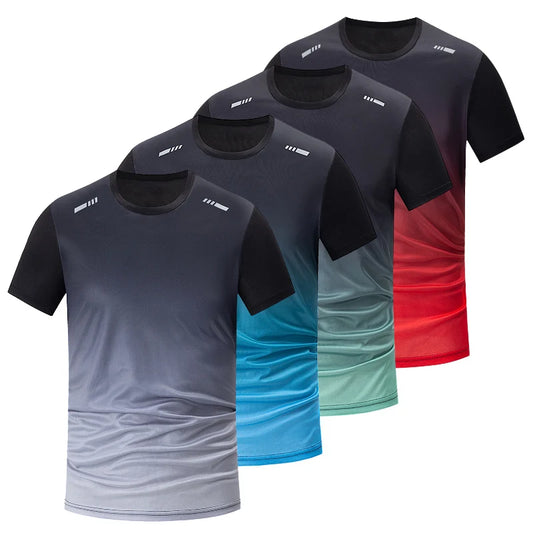 Men’s Gradient Quick-Dry Sports T-Shirt — Multi-Pack