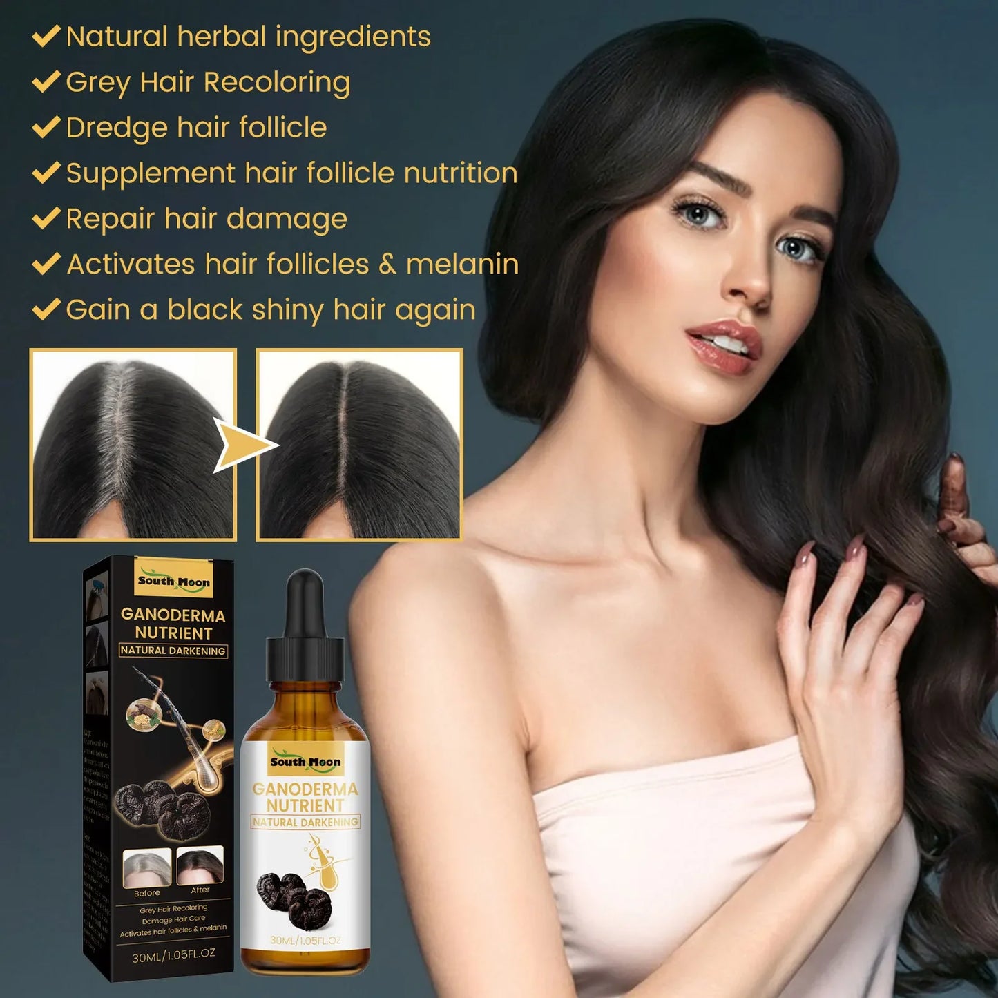 Gray to Natural Hair Serum — Anti-Loss Treatment for Men