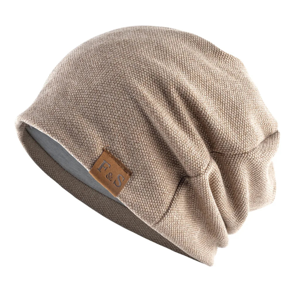 Warm Ribbed Knit Beanie – Unisex Solid Color