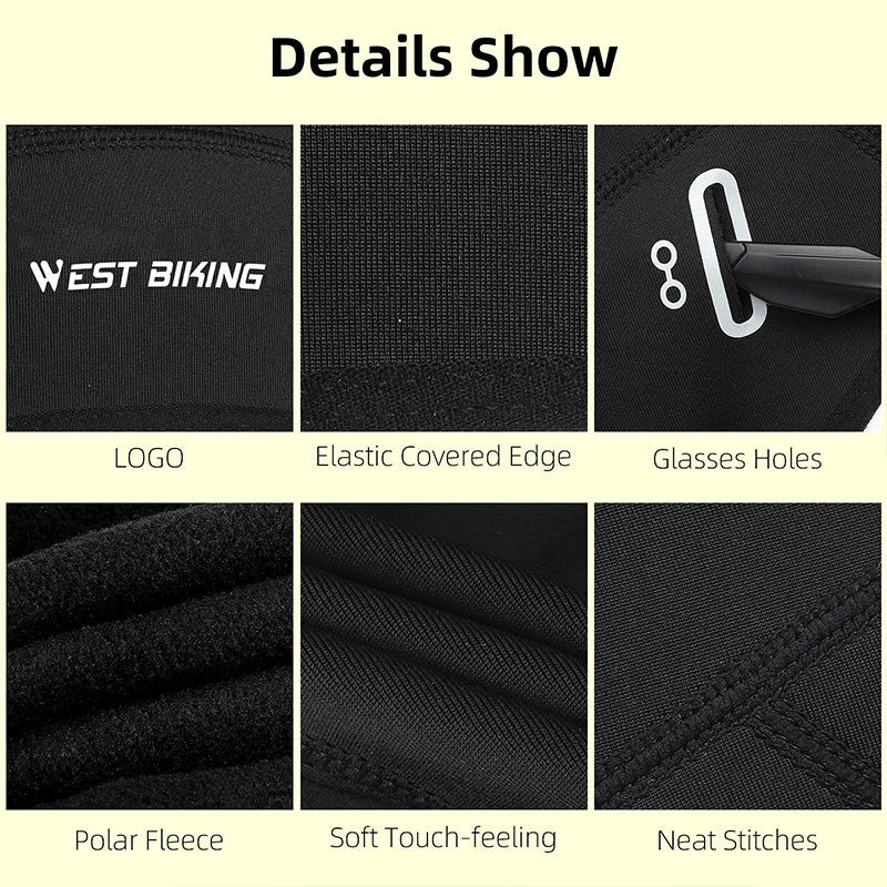 WEST BIKING Thermal Fleece Skull Cap – Wind-Resistant Helmet Liner
