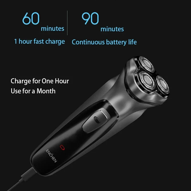 ENCHEN BlackStone Electric Shaver – Type-C Rechargeable, Travel Lock