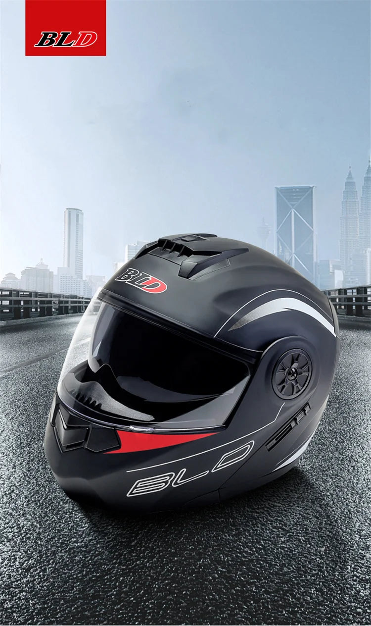 Modular Dual-Visor Motorcycle Helmet – Flip-Up Full Face (Unisex)