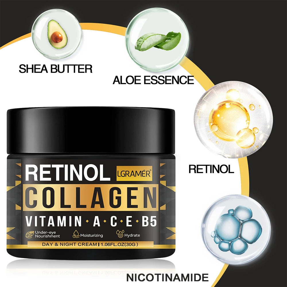 Men's Retinol & Collagen Face Cream – Anti-Wrinkle, Firming & Hydrating Skincare