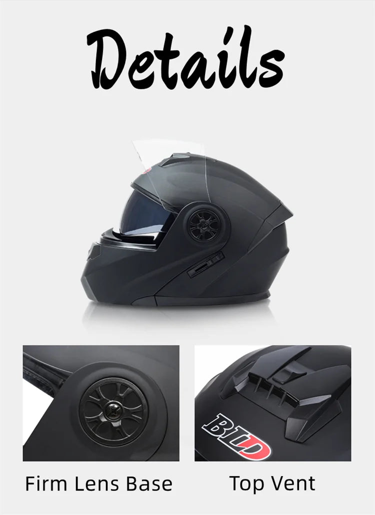 Modular Dual-Visor Motorcycle Helmet – Flip-Up Full Face (Unisex)