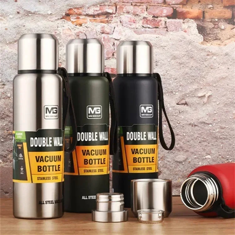 Portable Stainless Steel Thermos Bottle — Large Capacity Vacuum Flask