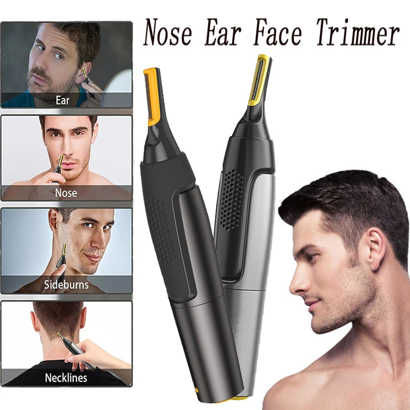 Electric Nose & Ear Hair Trimmer — Waterproof Portable Groomer