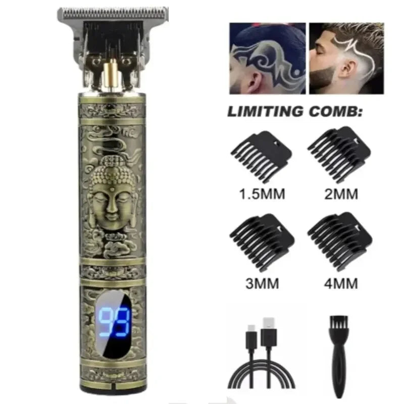 T9 LCD Electric Hair Clipper – Rechargeable Trimmer & Shaver for Men