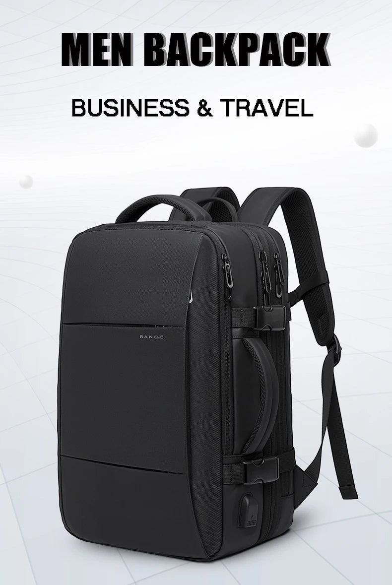 BANGE Expandable Men’s Laptop Backpack — Waterproof 17.3"