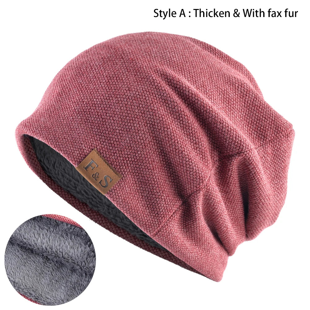 Warm Ribbed Knit Beanie – Unisex Solid Color