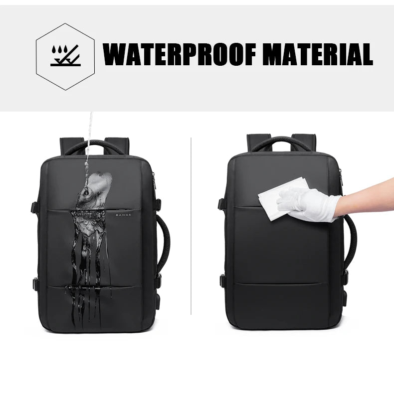 BANGE Expandable Men’s Laptop Backpack — Waterproof 17.3"