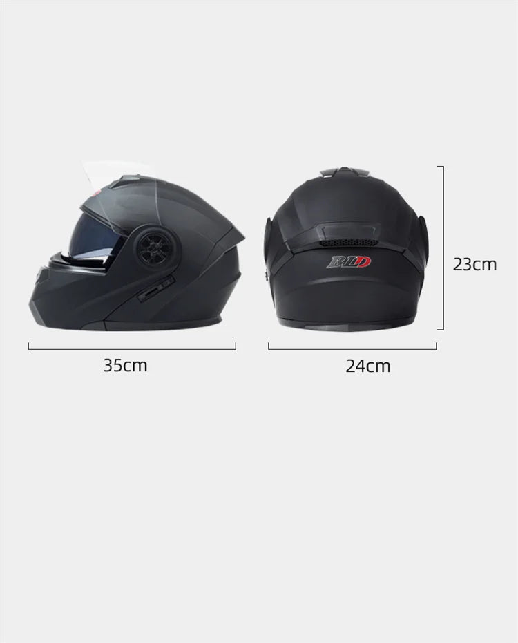 Modular Dual-Visor Motorcycle Helmet – Flip-Up Full Face (Unisex)