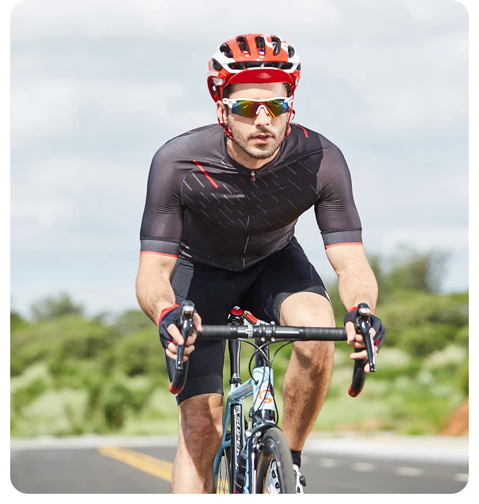 Men Pro Cycling Bib Shorts — 3D Padded, Summer
