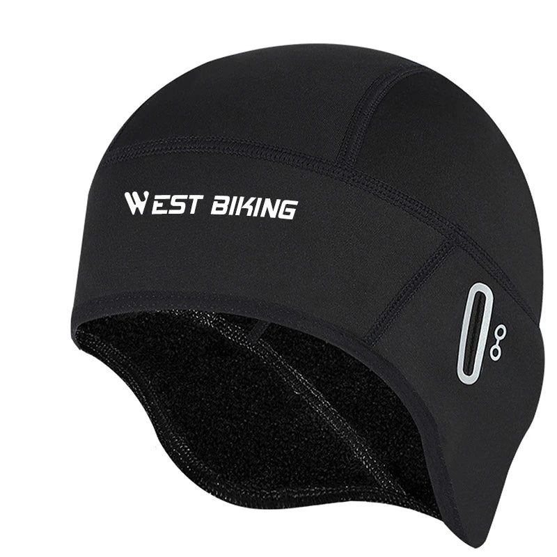 WEST BIKING Thermal Fleece Skull Cap – Wind-Resistant Helmet Liner