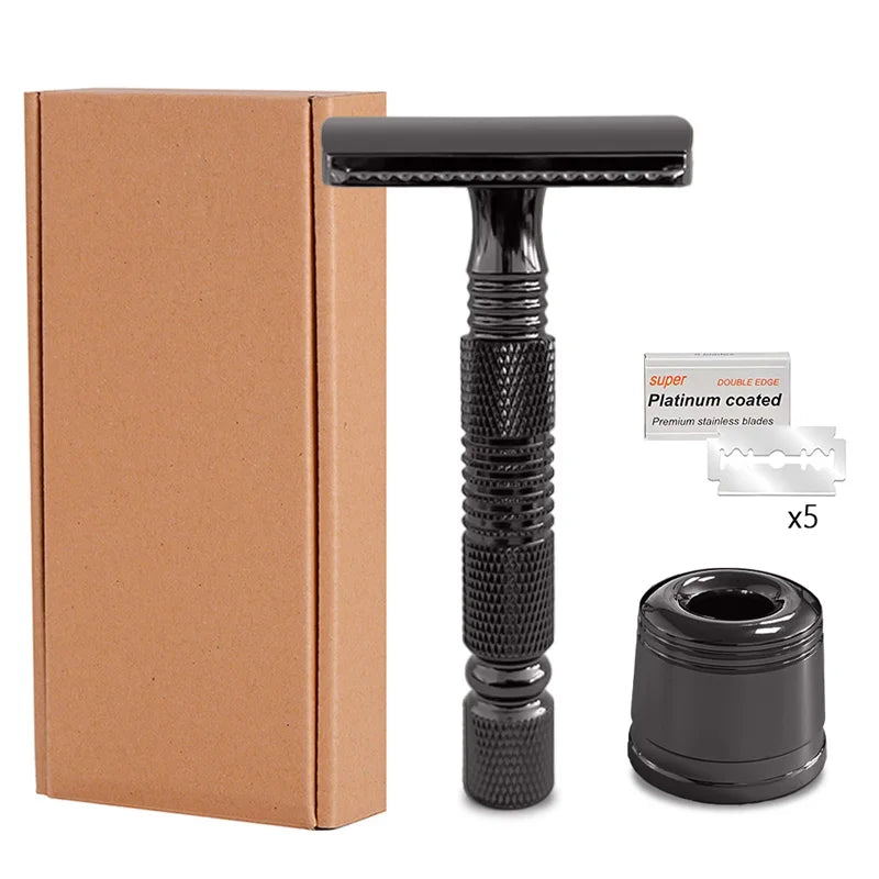 Classic Double-Edge Safety Razor — Anti-Slip Handle