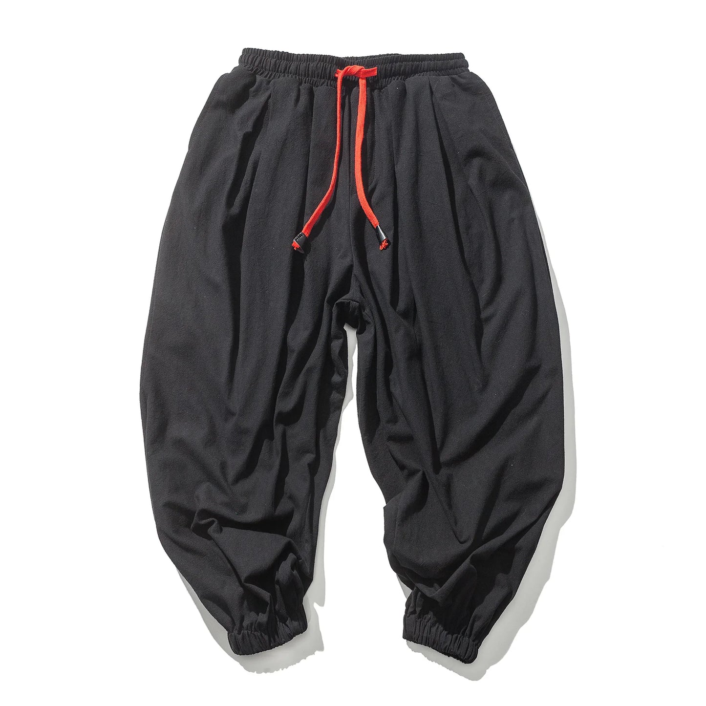 Men’s Oversized Linen-Blend Harem Pants – Loose Fit Casual Trousers