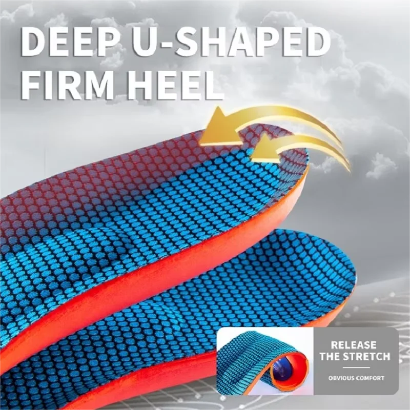 Sport Orthopedic Insoles EVA – Shock Absorbing, Arch Support, Breathable for Men