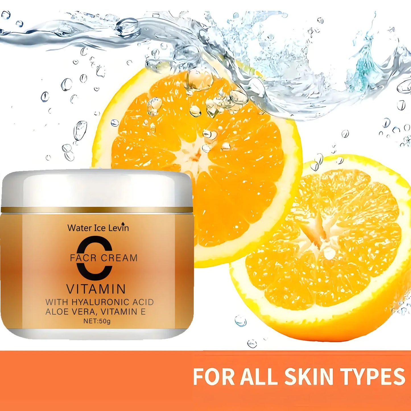 Vitamin C Facial Cream – Hyaluronic Acid, Aloe Vera & Vitamin E