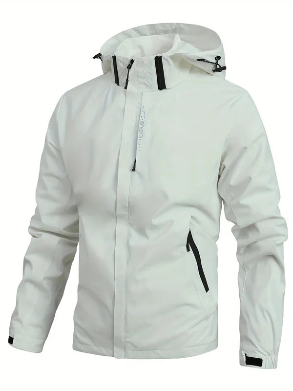 Men’s Lightweight Waterproof Hooded Rain Jacket