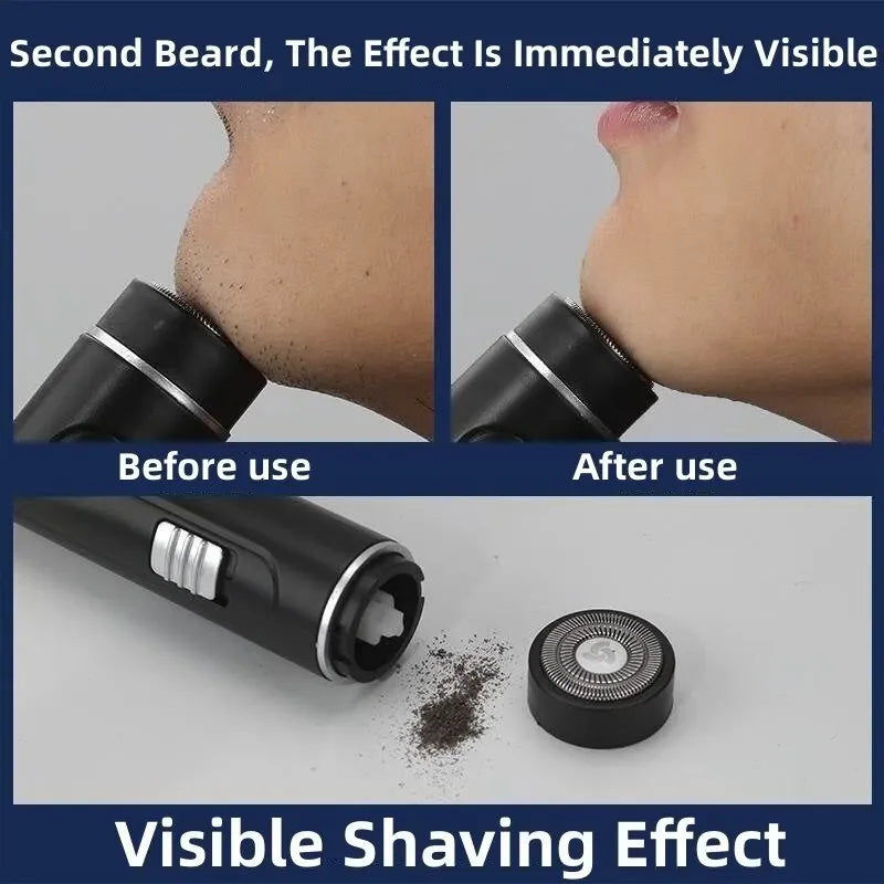 Compact USB Rechargeable Electric Razor – Wet & Dry, One-Button