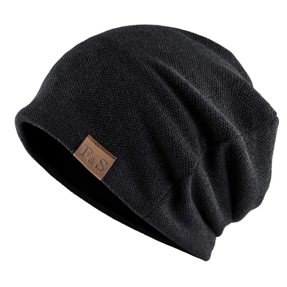 Warm Ribbed Knit Beanie – Unisex Solid Color